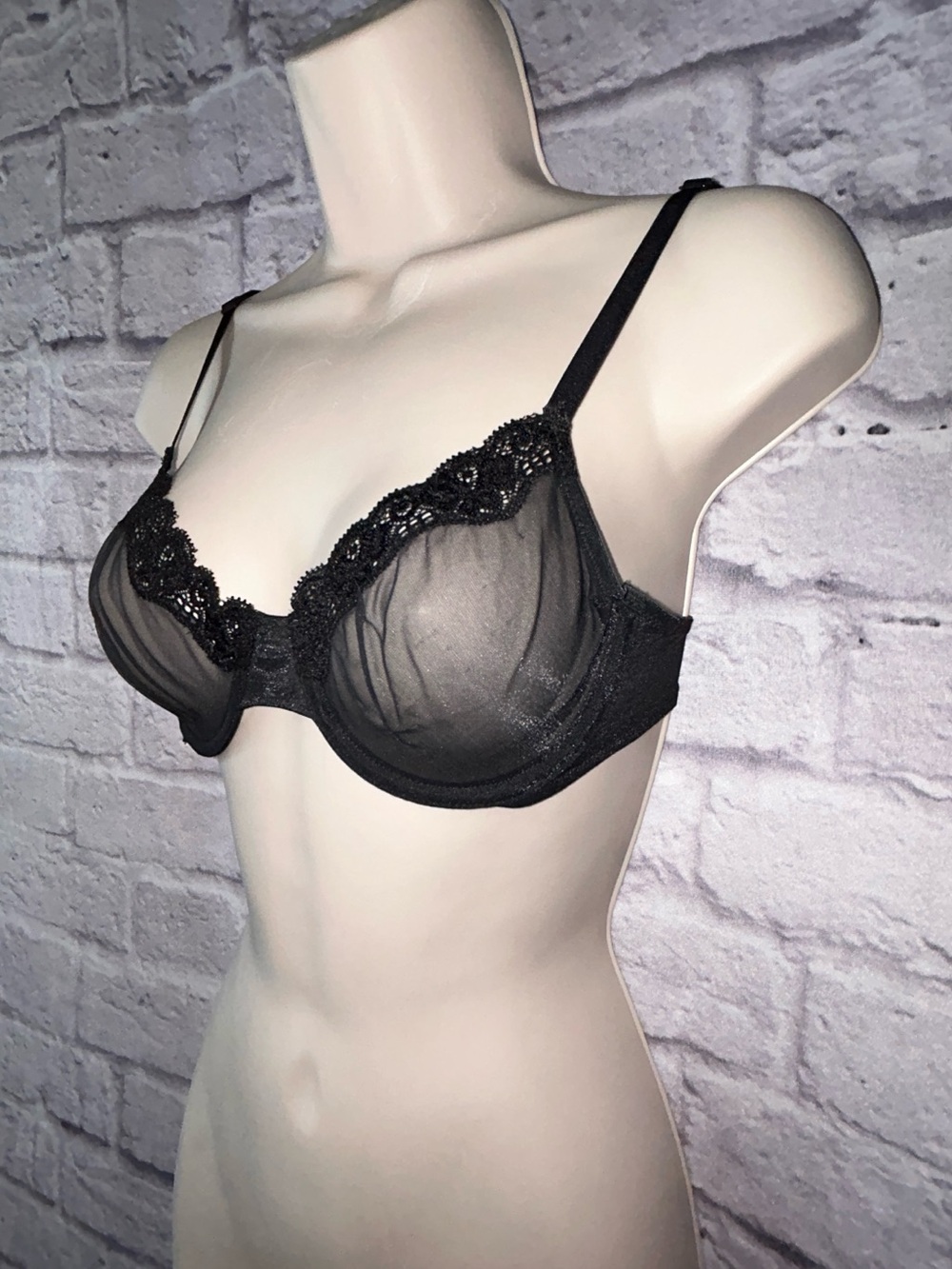 Express Black Sheer Lace Underwire Bra